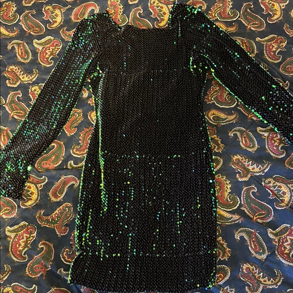 NYE Green Sequin Dress
